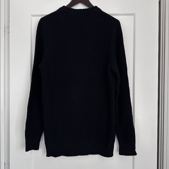 BENSON CREWNECK KNIT SWEATER IN NAVY BLUE - Picture 2 of 3